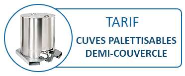 Cuves INOX palettisables - Ouverture demi-couvercle