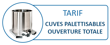Cuves INOX palettisables - Ouverture Totale